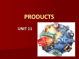 PRODUCTS AND BRANDS
