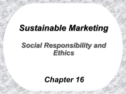 Consumer Actions to Promote Sustainable Marketing