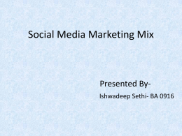 Social Media Marketing Mix