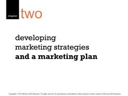 and a marketing plan - McGraw Hill Higher Education