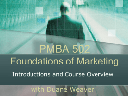 MBA 532 Marketing Communications Strategy