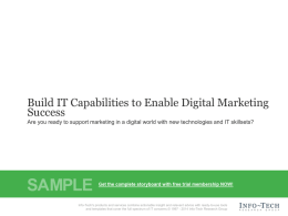 Build IT Capabilities to Enable Digital Marketing Success Storyboard