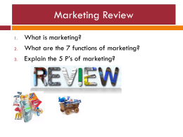 7 functions of Marketing!