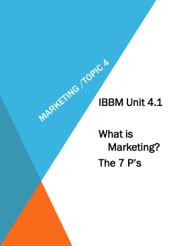 Marketing Mix Powerpoint 4.1