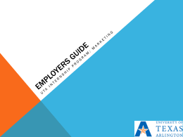 Corporate Employers Information - The University of Texas at Arlington