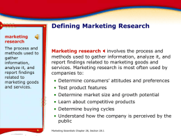 Marketing Research Webxam Review PowerPoint