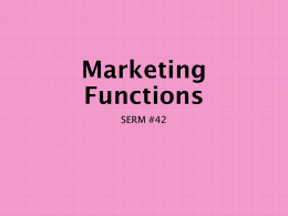 The 7 Marketing Functions