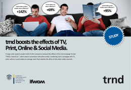 trnd steigert die Wirkung von TV, Print, Online & Social Media.