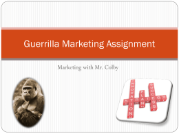 Guerrilla Marketing Assignment