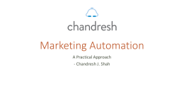 Marketing Automation - Health IT Marketing and PR Conference