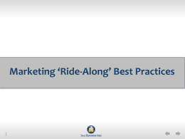 Marketing Team Ride Along Execution Guidance