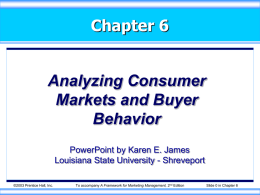 kotler06exs-Analyzing Consumer Markets and Buyer Behavior