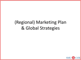 (Regional) Marketing Plan