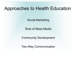 Models of Health Education