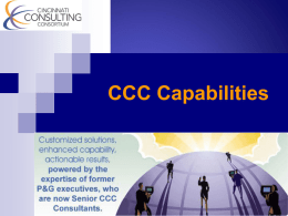 CCC Capabilities - Cincinnati Consulting Consortium