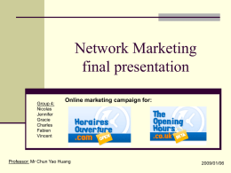 Network Marketing final presentation