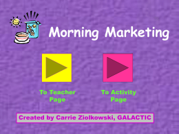 Morning Marketing