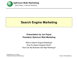 Search Engine Marketing & Optimization (SEO) Overview