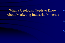 What a Geologist Needs to Know About Marketing Industrial