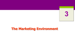 The Marketing Environment - Frostburg State University