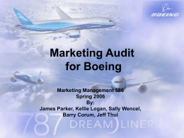 Marketing for Boeing