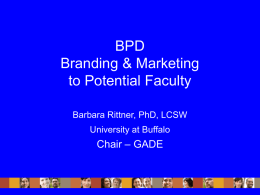 BPD Branding & Marketing to Potential Faculty