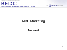 MBE Marketing - Bellevue College