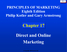 Chapter 17: Direct and Online Marketing