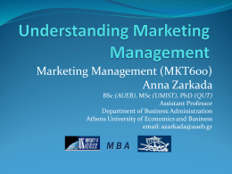 Understanding Marketing Management