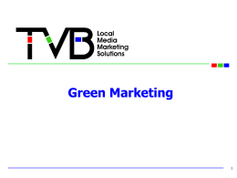 Green Marketing - TVB Website