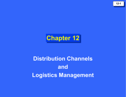Distribution Channels and Logistics Management
