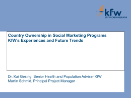 KfW Entwicklungsbank – Microfinance activities