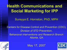Role of Health Communications and Social Marketing in