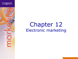 Essentials of marketing – Chapter 12