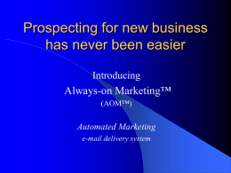 AOM (Always-on Marketing)