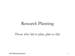 Research Planning - UCLA Anderson School of Management