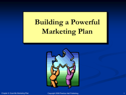 Chapter 8 - PPT Marketing Plan and Marketing Research