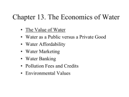 Chapter 13. Economics of Water