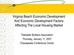 Virginia Beach Economic Development And Economic