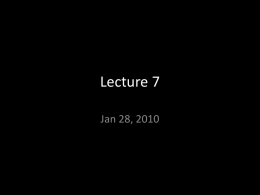 Lecture 7 - California Institute of Technology
