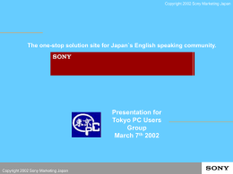 Presentation for Tokyo PC Users Group March 7th 2002