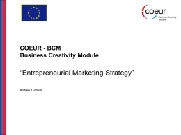 Marketing Strategy Business Creativity Module