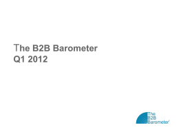 B2B Barometer Q1 2012: Slide Deck