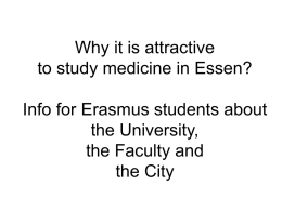 Why it is attractive to study medicine in Essen? Info for