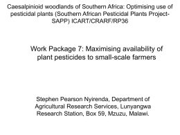 Caesalpinioid woodlands of Southern Africa: Optimising use