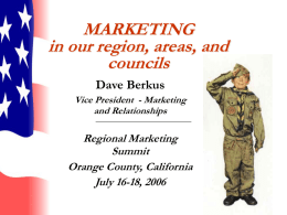 BSA National Convention 2004 Marketing Presentation
