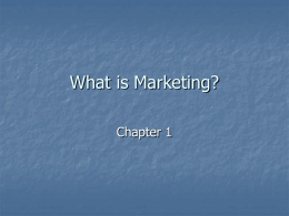 What is Marketing? - University of Rio Grande