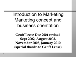 Introduction to Marketing 1 Module intro, marketing