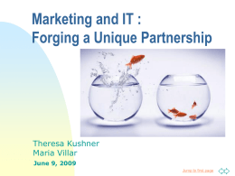 Marketing and IT: Forging a Unique Partnership