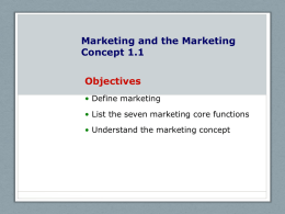 The Marketing Concept